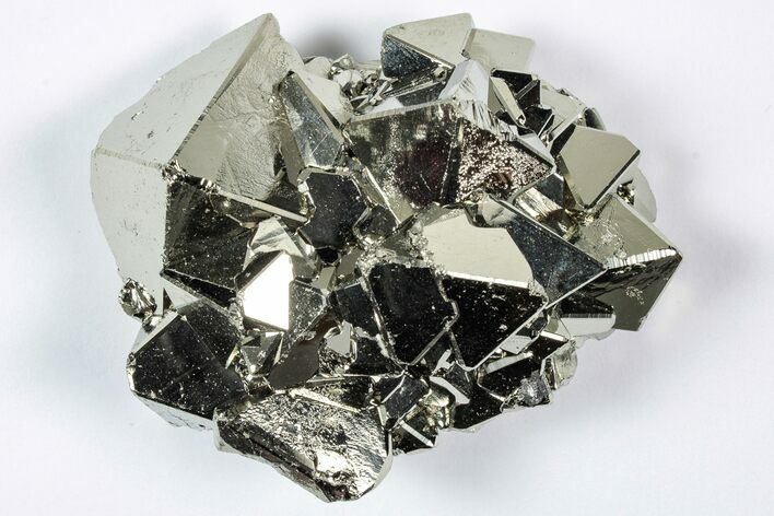 Gleaming Octahedral Pyrite Crystal Cluster - Peru #352322